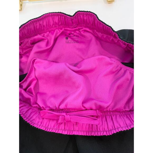 Nike Dri‑Fit Black Pink Trim Running Shorts Women’s Medium - Picture 5 of 5